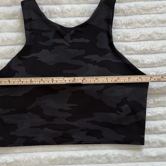 ATHLETA Conscious Crop Tank Sports Bra with Padding Black and Gray Camo Medium - Picture 5 of 6
